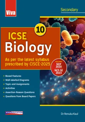 ICSE Biology, 2024 Edition Book-10
