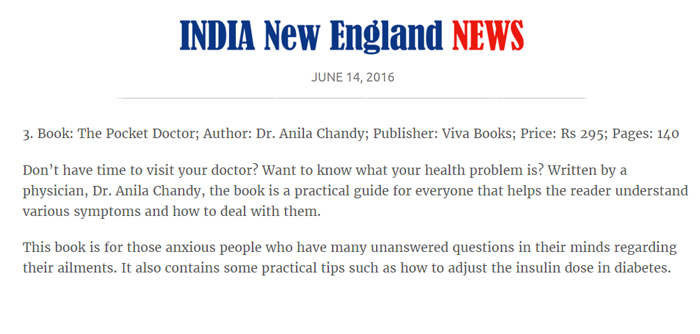 Book Review in India New England News