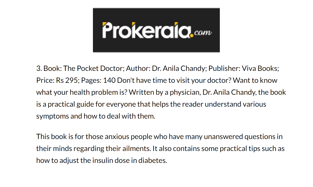 Book Review in Prokerala.com