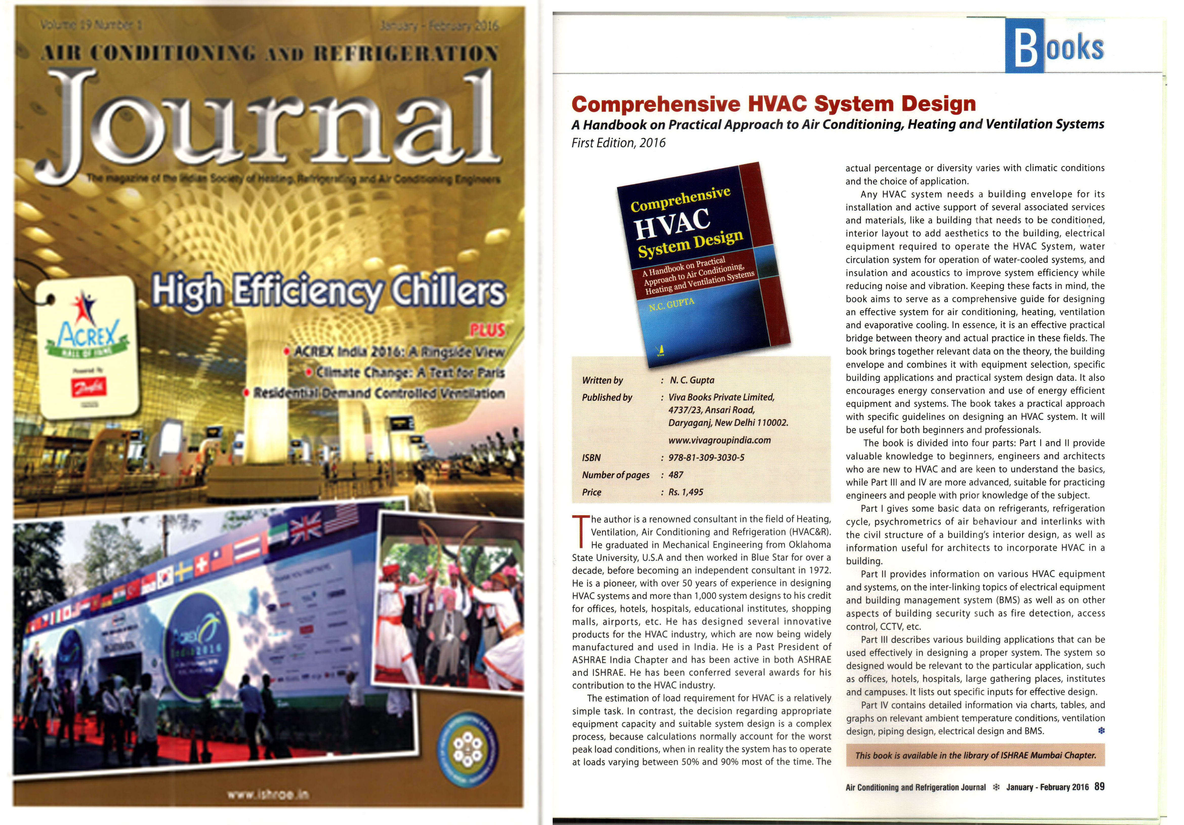 HVAC Book Review in Journal Magazine